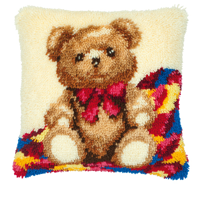 Smyrna knoopkussen Teddybeer