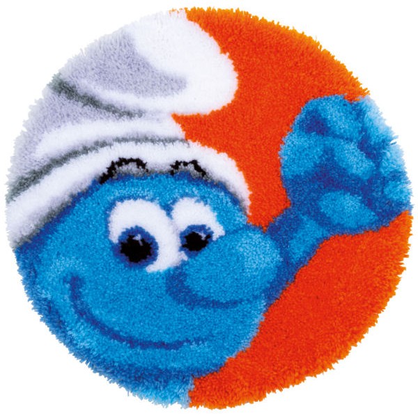 Smyrna knooptapijt De Smurfen - Hefty