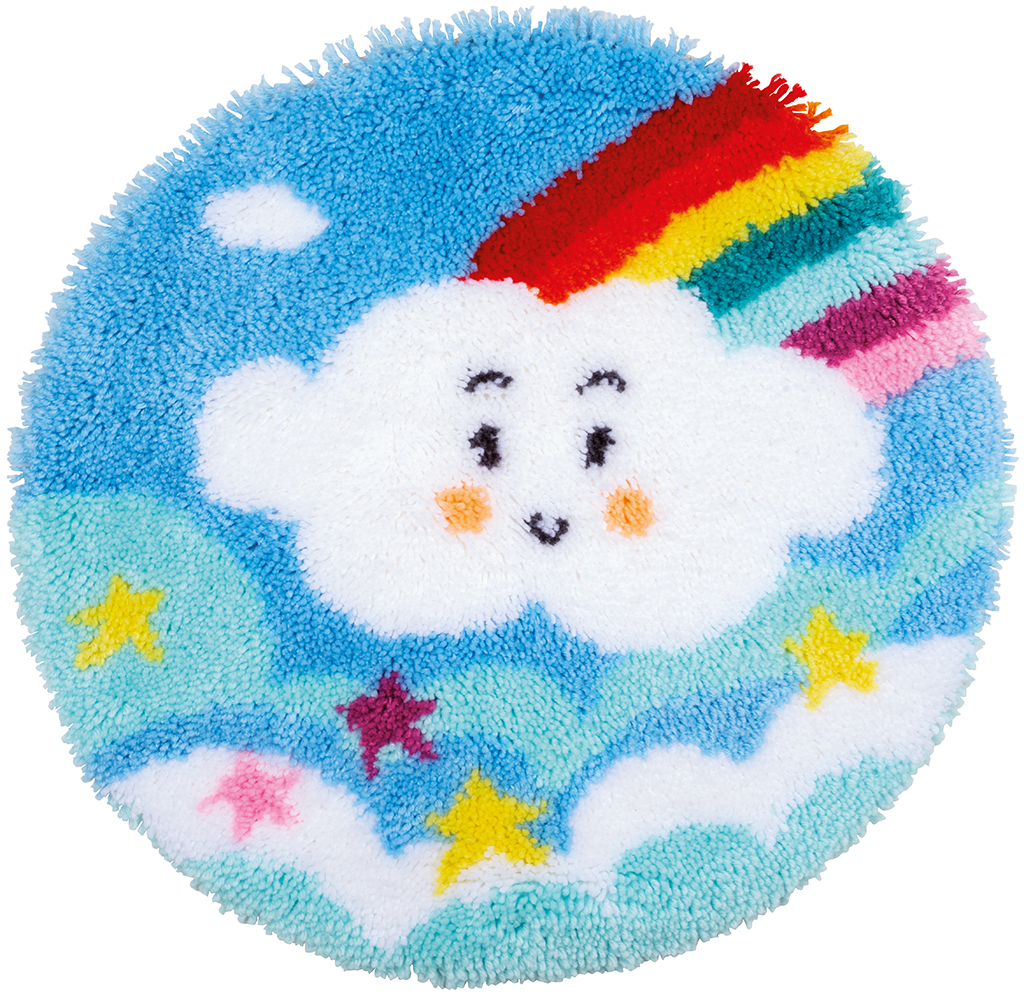 Smyrna knooptapijt Regenboogwolkje