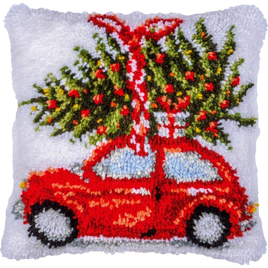 Knoopkussen Vervaco 'Kerstauto' PN-0221691