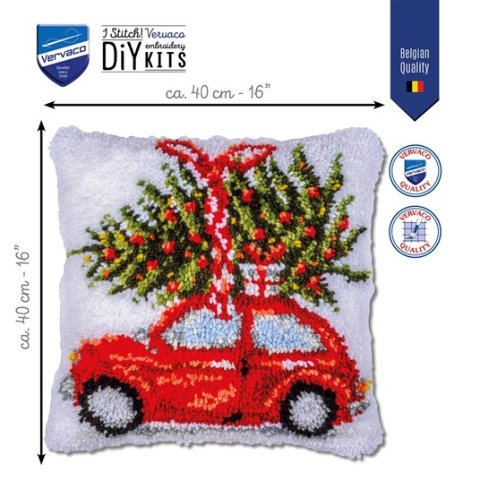 Knoopkussen Kerstauto