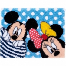 Smyrna knooptapijt mickey en minnie mouse
