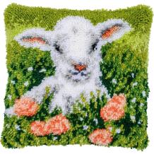 Knoopkussen Vervaco 'Lam Tussen Bloemen' PN-0204539
