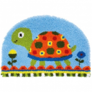 Smyrna knooptapijt Schildpad