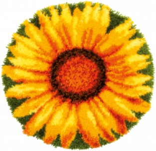 Smyrna knooptapijt Zonnebloem